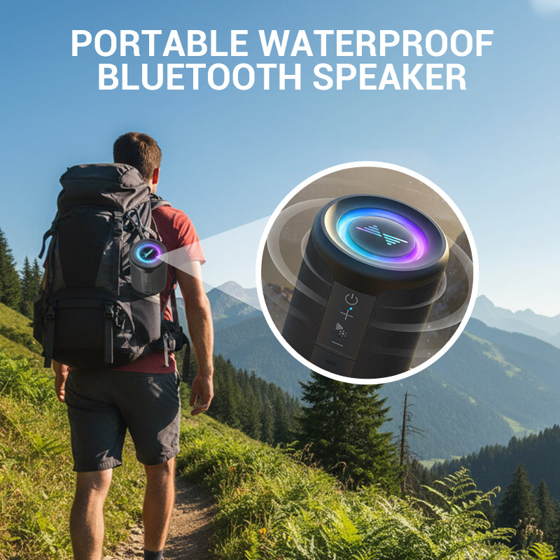 Yunseity Altoparlante A Conduzione Ossea Con Ventosa - Custodia In Alluminio, Batteria 800mAh, BT/AUX/Scheda - Colore Argento