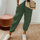 Pantaloni casual in cotone e lino per donna