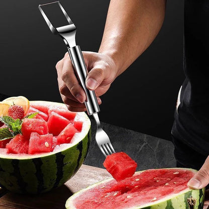 💥OFFERTA SPECIALE: 2 al prezzo di 1🔥🍉 Preparazione della frutta senza fatica✨ Tagliafrutta e forchetta 2 in 1 – Per servire la frutta in modo facile e veloce! 🍓