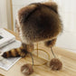 ⏳Time-Limited Special⏰Raccoon Tail Fur Parent-Child Plush Hat
