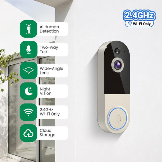 📢📢SCONTO DEL 50%!! ⏰Campanello e carillon con videocamera HD wireless per la casa intelligente