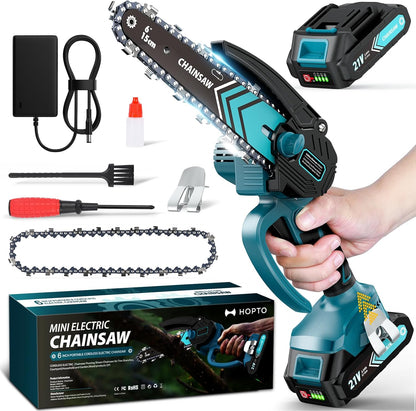 🔥Promozione a tempo limitato: 50% di sconto🔥Mini motosega a batteria da 6 pollici con 2 batterie