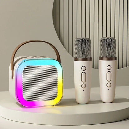 ✨️✨️Mini macchina per karaoke con microfoni wireless🎤🎶