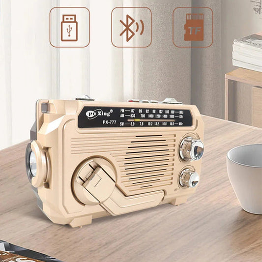 📻Multi-function Hand Crank Portable Radio with Flashlight