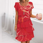 📢📢SCONTO DEL 60%!!⏰Elegante abito con volant da donna