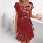 📢📢SCONTO DEL 60%!!⏰Elegante abito con volant da donna