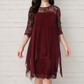 📢📢50% DI SCONTO!! ⏰Abito Elegante da Donna con Orlo Asimmetrico e Pizzo🌺