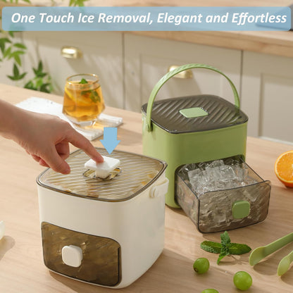 Offerta speciale estiva: 50% di sconto🧊 Macchina per il ghiaccio portatile con coperchio e contenitore (48 cubetti di ghiaccio)