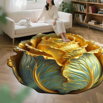Tappetino assorbente antiscivolo con fiori realistici 3D
