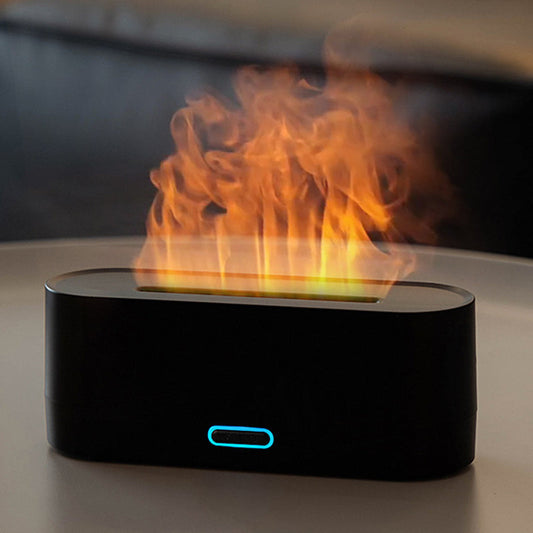 Desktop Colorful Simulated Flame Aromatherapy Diffuser