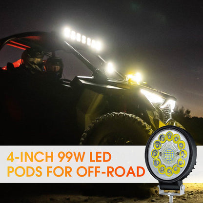 Pod LED da 4 pollici e 99 W per fuoristrada