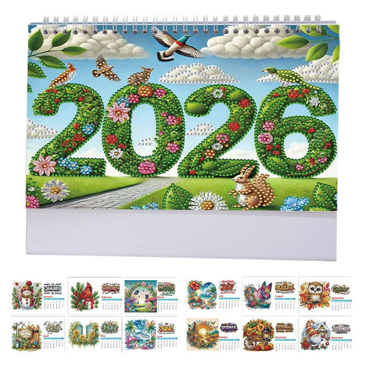 🎁Ultimo giorno 50% DI SCONTO🗓️Calendario da tavolo 2026 con pittura diamante fai da te