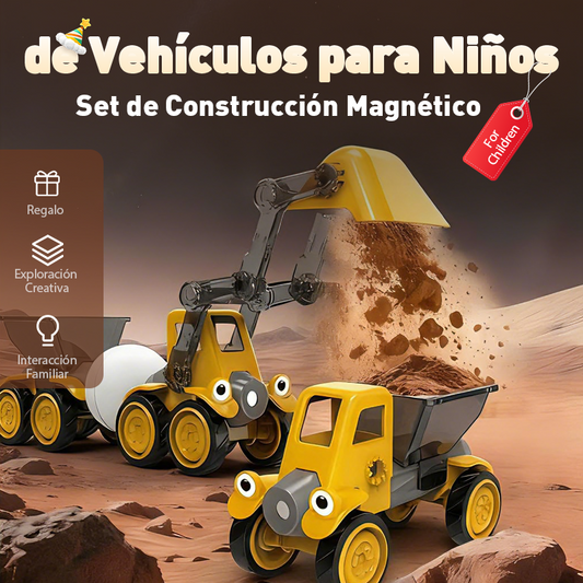 🎄 Set di costruzione magnetico di veicoli: il regalo di Natale ideale per i piccoli costruttori 🚜