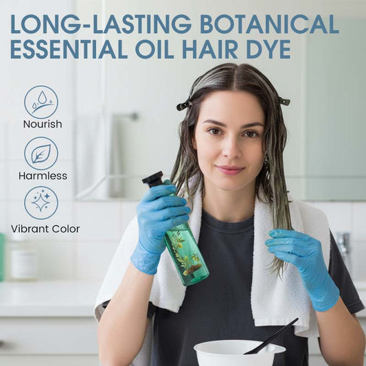 🌿 50% SCONTO ORA! 🔥 Tintura per Capelli con Oli Botanici - Copertura dei Bianchi & Idratante, Colore Intenso e Naturale ✨