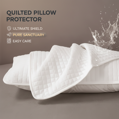 Quilted Pillow Protector to Prevent Yellowing