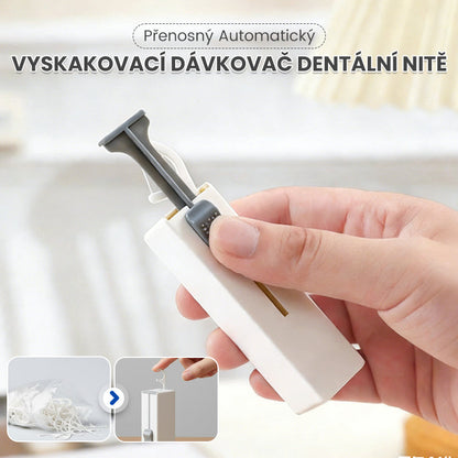 Dispenser automatico portatile per filo interdentale