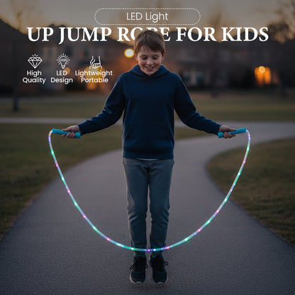 📢📢Acquista 1 ricevi 1 gratis! ⏰Corda per saltare con luci LED per bambini – 3 modalità luminose, lunghezza regolabile e manici antiscivolo! ⏰✨👧