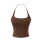 Women's Open Back Top with Built-in Bra