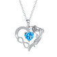 Collana con pendente Infinity Love Heart & Rose