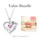 Collana con pendente Infinity Love Heart & Rose
