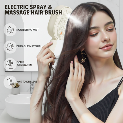 ✨💆‍♀️ Spazzola elettrica per capelli con funzione spray e massaggio – cura delicata e relax per il cuoio capelluto💆‍♀️✨