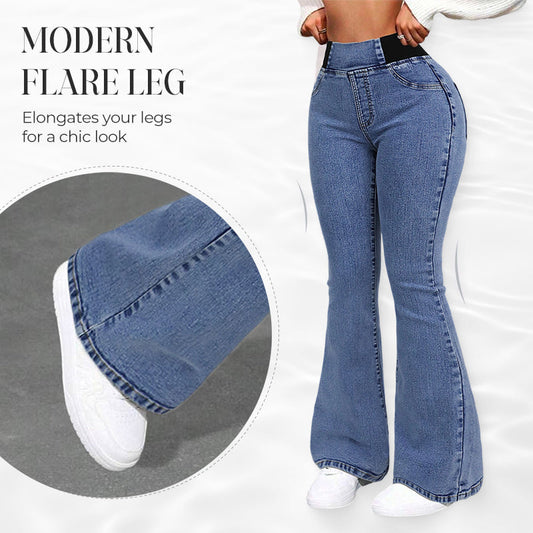 📢🔥2026 Uutuudet - 50% alennus!🏆Jeans Donna a Vita Alta Elasticizzati a Zampa