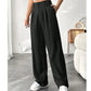 💝Nuovo modello✨Pantaloni da lavoro da donna a vita alta e a gamba dritta, look elegante e casual per l'ufficio e non solo