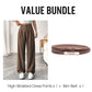💝Nuovo modello✨Pantaloni da lavoro da donna a vita alta e a gamba dritta, look elegante e casual per l'ufficio e non solo