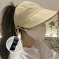 Cappello da sole a mezza calotta con tesa larga e chiusura a gancio