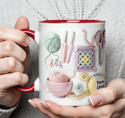🔥ULTIMO GIORNO DI SALDI CON IL 30% DI SCONTO!!🏆Vendita lampo⚡ OLTRE 50.000 VENDUTI! Quasi esauriti💥Tazza "Yarn Love", regalo per artigiani e anime creative