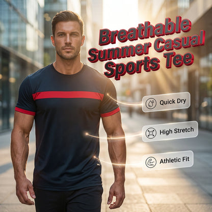 Maglietta sportiva casual traspirante