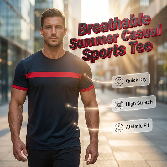 Maglietta sportiva casual traspirante