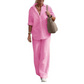 Set due pezzi da donna in cotone e lino