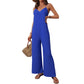 Tuta intera casual da donna con scollo a V e spalline sottili