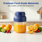 Frullatore-spremiagrumi portatile da 1300 ml con doppio coperchio e cannuccia