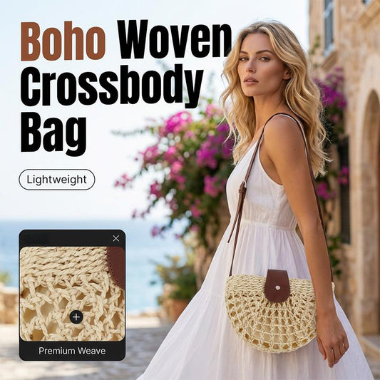 🌸 Borsa a tracolla intrecciata da donna – Elegante e pratica