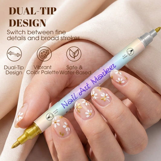 💅Set di pennarelli per nail art a doppia punta