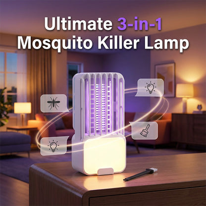 Lampada elettrica antizanzare 3 in 1 con luce notturna