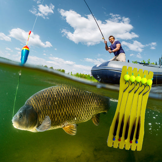 🎣 Amo da pesca con pallina galleggiante ad alta galleggiabilità – Galleggia in modo naturale, abboccate all'istante! 🐟💧 Mantiene l'esca alla profondità perfetta: più abboccate, meno attese. 🔴⚡