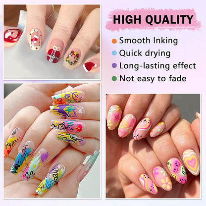 Pennarelli acrilici a doppia punta per nail art