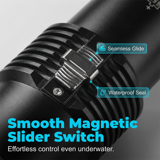 P70 Rechargeable LED Magnetic Diving Flashlight