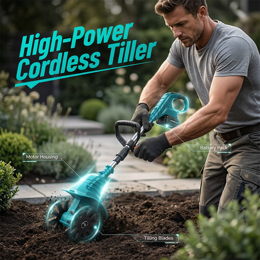 🌿50% DI SCONTO⚡ Motocoltivatore elettrico a batteria | Elevata potenza di zappatura · Impugnatura telescopica regolabile · Batteria a lunga durata · Lame resistenti · Giardinaggio facile