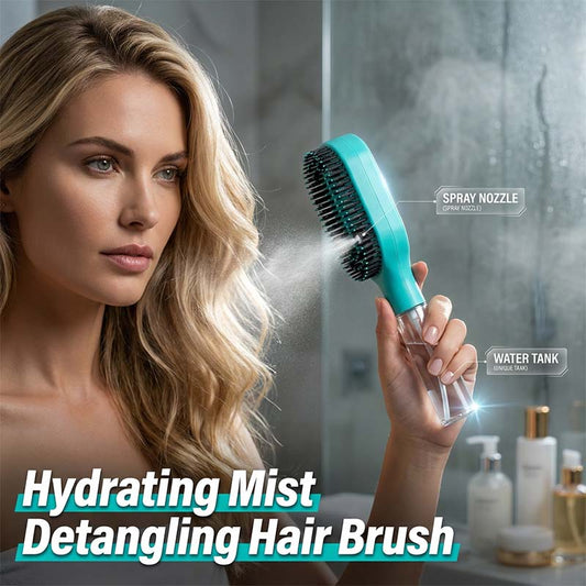 Spazzola per capelli antistatica con spruzzatore integrato