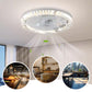 Lampada con ventilatore 2 in 1, silenziosa e regolabile, con telecomando