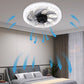 Lampada con ventilatore 2 in 1, silenziosa e regolabile, con telecomando