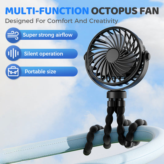 Mini ventilatore portatile multifunzione Octopus