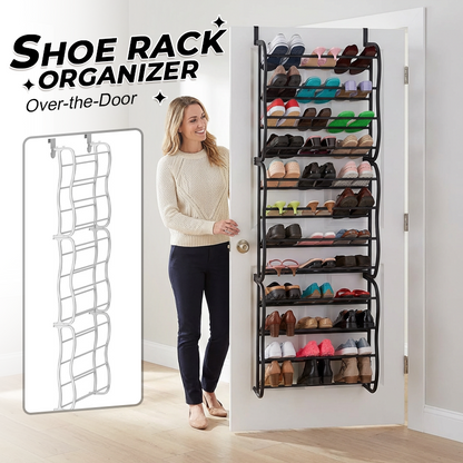 👟SCONTO DEL 50% IN QUESTO MOMENTO! 🏆 Scarpiera da appendere alla porta – 24 scomparti e montaggio senza attrezzi – Adatta a porte standard, può contenere fino a 24 paia – perfetta per l’ingresso o l’armadio 🚪✨