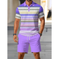 👕 Set Due Pezzi Camicia & Shorts da Uomo – Comodo, Traspirante & Versatile per Estate, Tempo Libero & Viaggi ☀️🩳