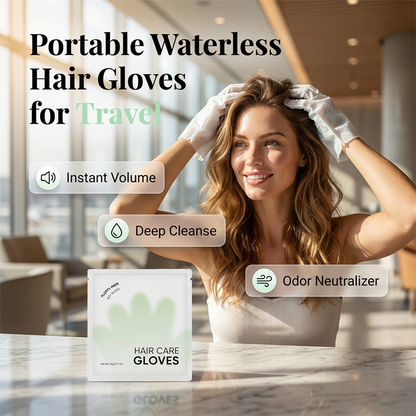 Portable Waterless Hair Cleansing Gloves for Travel