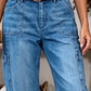 📢Sconto del 50%⏰Pantaloni casual da donna in denim elasticizzato a vita bassa